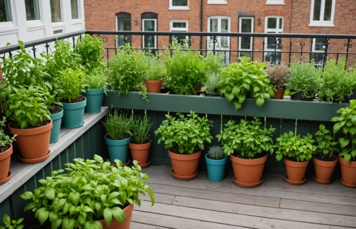 herbes pour jardinière de balcon
