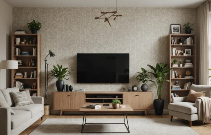décorer le mur derrière la télévision